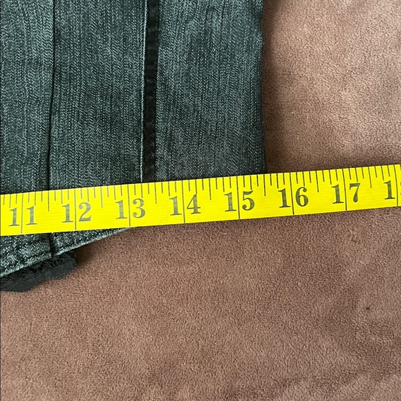 LAL Stylish Gray Button-Up Vest‎ with lace accent back pleated hem size S - Picture 8 of 9